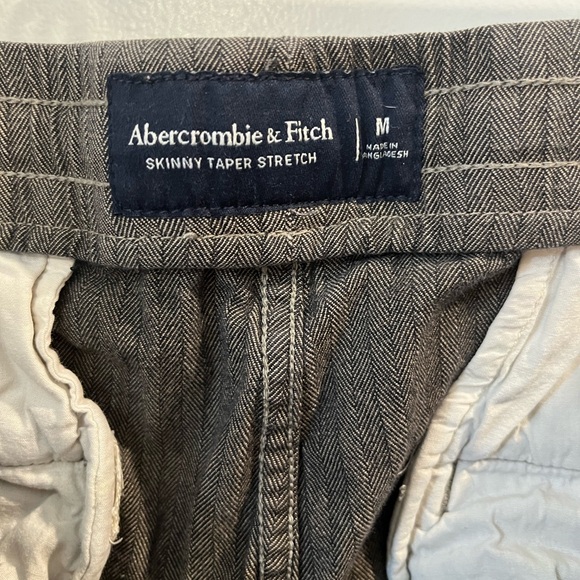 Abercrombie & Fitch Skinny Taper Stretch Pull On Pants Elastic Waist Sz M Brown - Picture 8 of 9